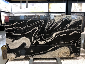 Brazil Copacabana Black Quartize Slab Tile