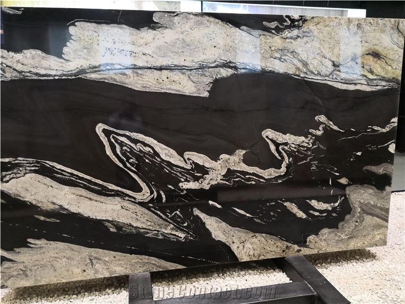 Brazil Copacabana Black Quartize Slab Tile