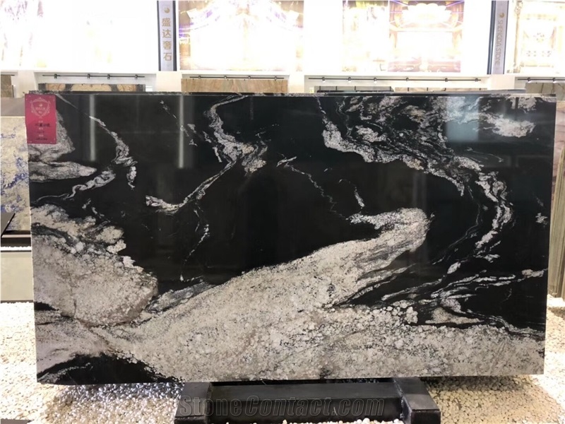 Brazil Copacabana Black Quartize Slab Tile