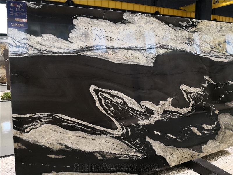 Brazil Copacabana Black Quartize Slab Tile