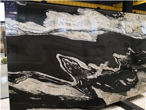 Brazil Copacabana Black Quartize Slab Tile