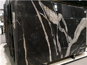 Brazil Copacabana Black Quartize Slab Tile