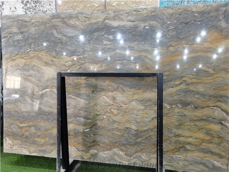 Brazil Fusion Blue Quartzite Slab