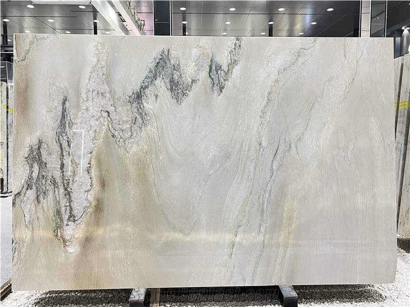 Brazil Fusion Gold Quartzite Luxury Quartize For Interior
