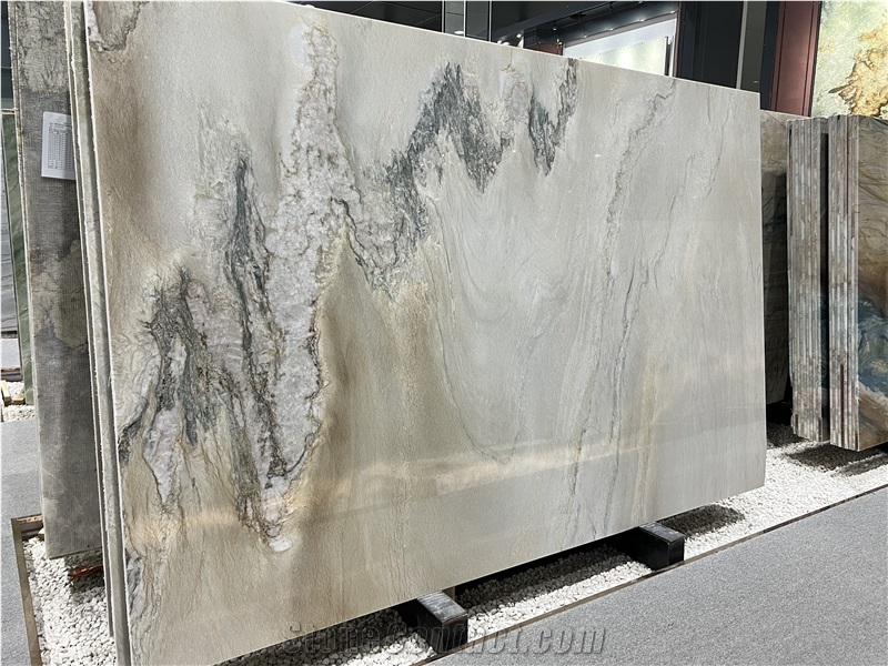 Brazil Fusion Gold Quartzite Luxury Quartize For Interior