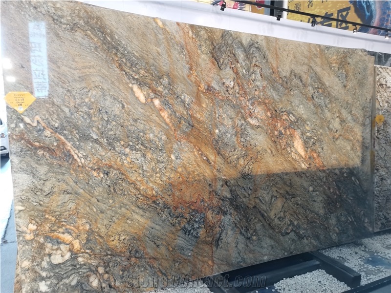 Brazil Golden River Granite Slab Tile