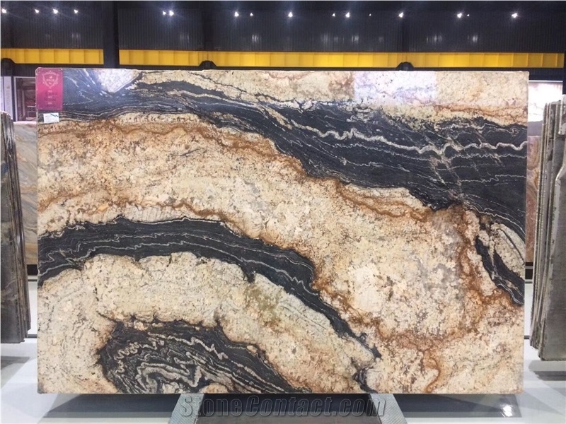 Brazil Magma Gold Granite Slab Tile