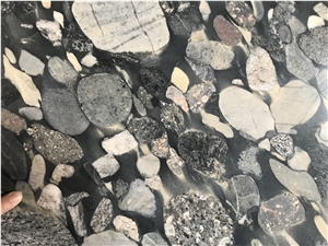 Brazil Marinace Black Granite Slab Tile