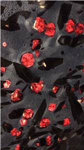 Brazil Meteorus Black Granite Slab Tile
