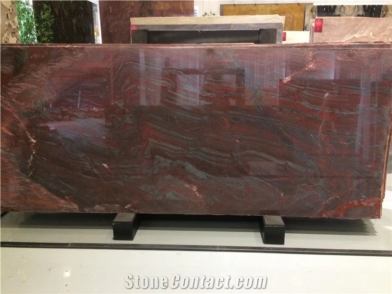 Brazil Revolution Wave Quartzite Red Slab Tile