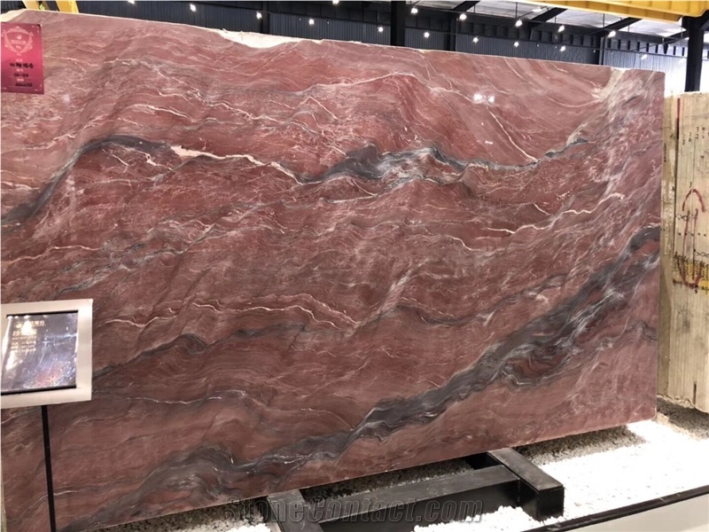 Brazil Revolution Wave Quartzite Red Slab Tile