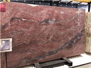 Brazil Revolution Wave Quartzite Red Slab Tile