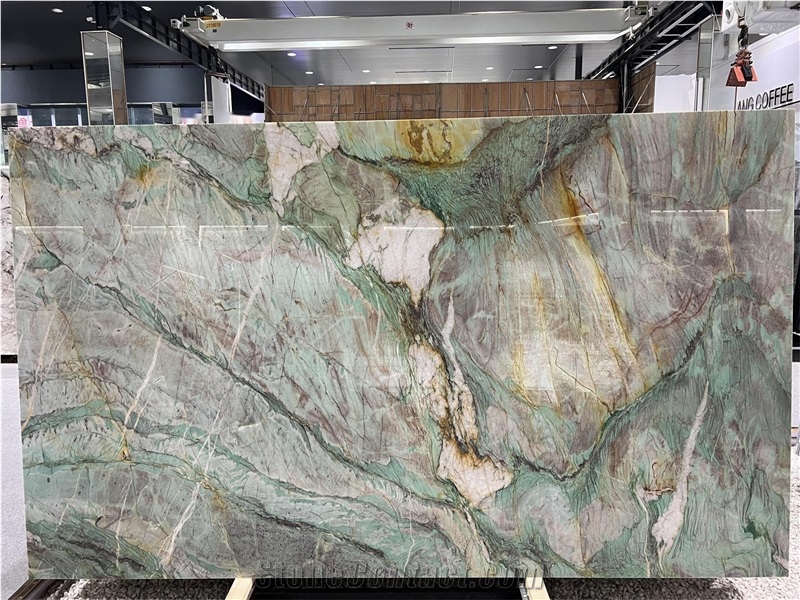 Brazil Royal Emerald Green Quartize Slab Luxury Quartize