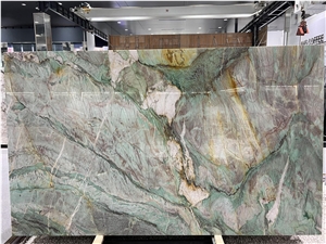 Brazil Royal Emerald Green Quartize Slab Luxury Quartize