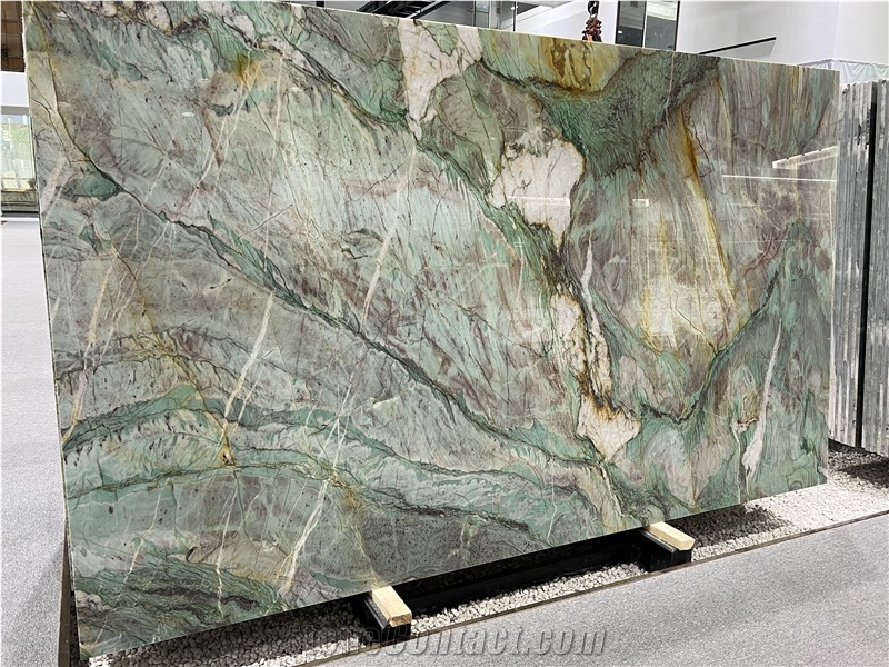 Brazil Royal Emerald Green Quartize Slab Luxury Quartize