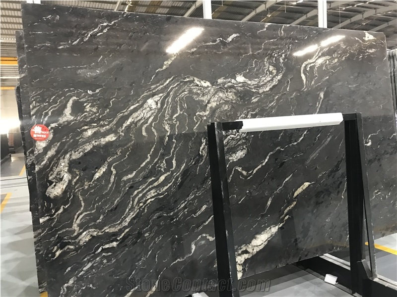 Brazil Titanium Black Granite Slabs Tiles