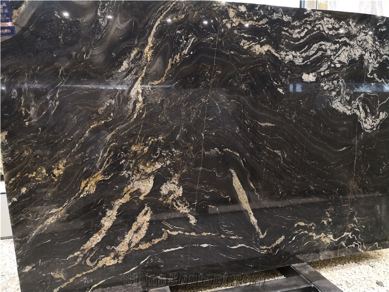 Brazil Titanium Black Granite Slabs Tiles