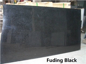 China Fuding Black Granite Slab Tile