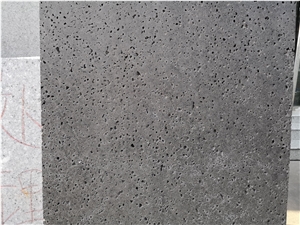 China Grey Basalt With Hole Slab Tile