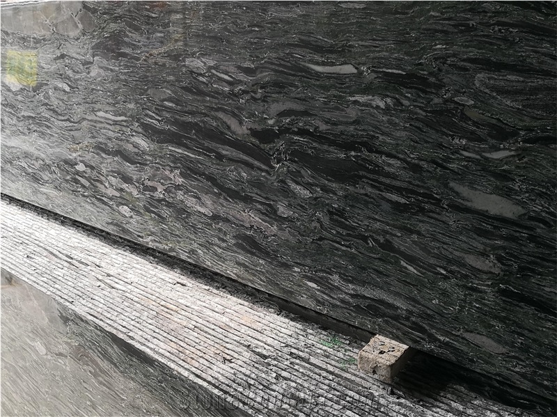 China Sea Wave Green Granite Slab Tile
