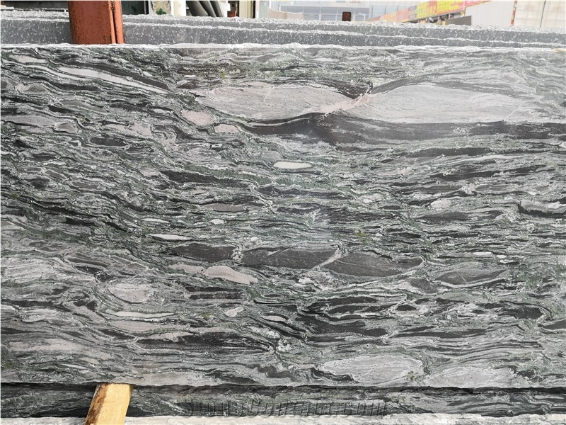 China Sea Wave Green Granite Slab Tile