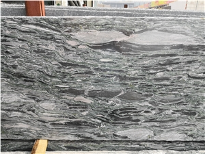 China Sea Wave Green Granite Slab Tile