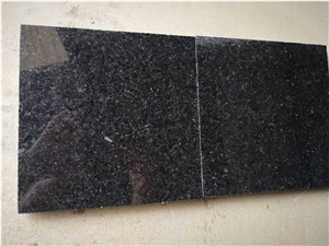 Crystal Black Canada Black Granite Slab Tiles