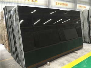 India Absolute Black Granite Slab Tile For Wall And Floor
