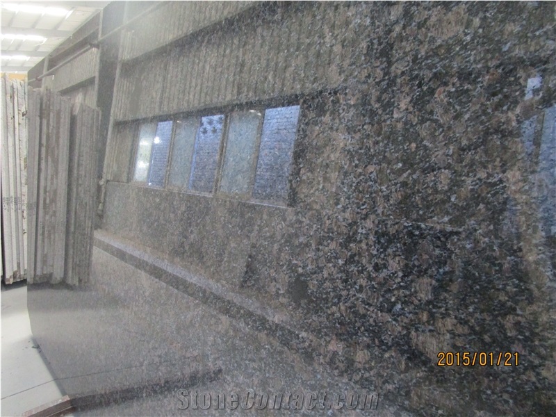 India Saphire Brown Granite Slab Tile