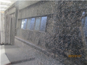 India Saphire Brown Granite Slab Tile