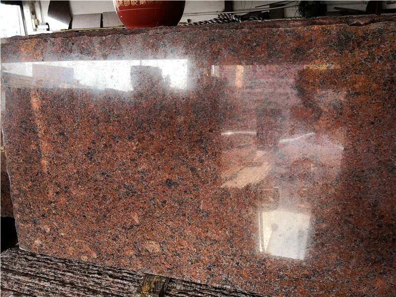 Indian Red Pearl Granite, India Polished Granite Slab Tile