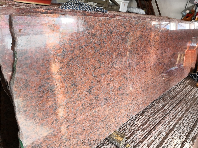 Indian Red Pearl Granite, India Polished Granite Slab Tile