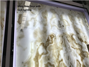 Misty Grey Onyx Slab