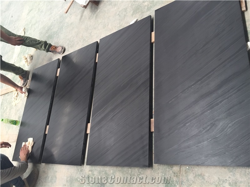 Pietra Cardoso Black Sandstone Slab Tile