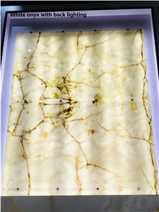 White Onyx Slab Translucency Good For Wall