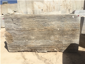 Light Silver Travertine Block