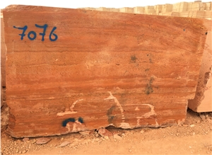 Red Travertine Blocks