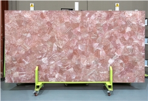 Rose Quartz Semiprecious Stone Slabs