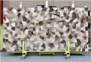 Smokey Quartz Semiprecious Stone Slabs