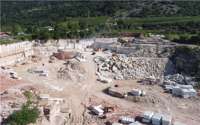 Rosso Di Trento Marble,Verdello Di Trento Marble Pila Quarry