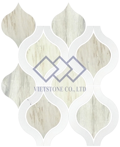 Milk White Marble Mosaic Pattern
