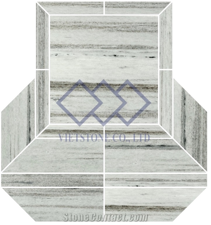 Milk White Marble Mosaic Pattern