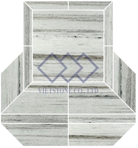 Milk White Marble Mosaic Pattern
