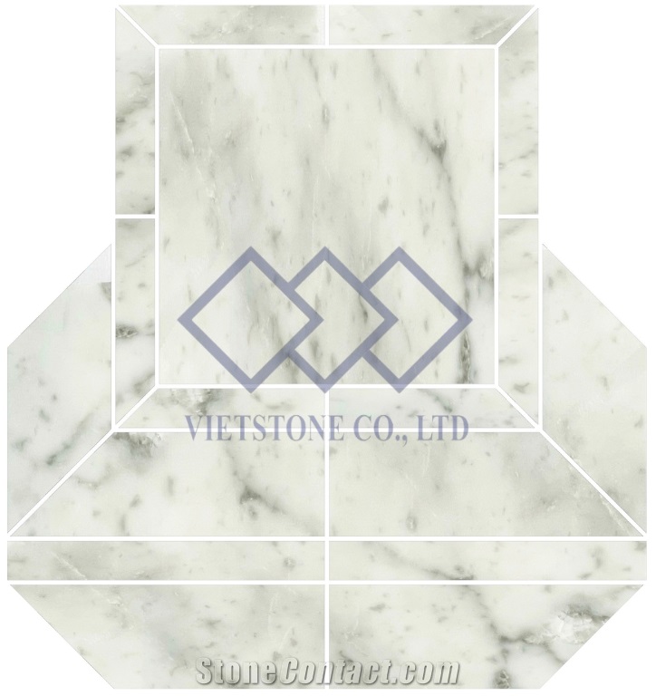 Milk White Marble Mosaic Pattern