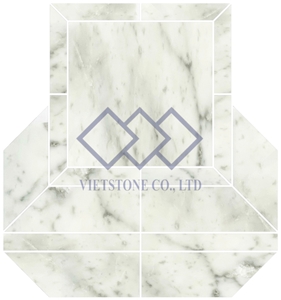 Milk White Marble Mosaic Pattern