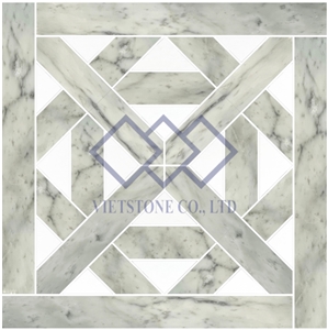 Milk White Marble Waterjet Mosaic