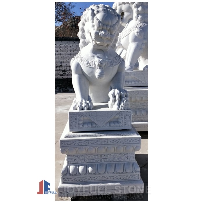 Stone Foo Dog Statues, Fu Dog Sculpture