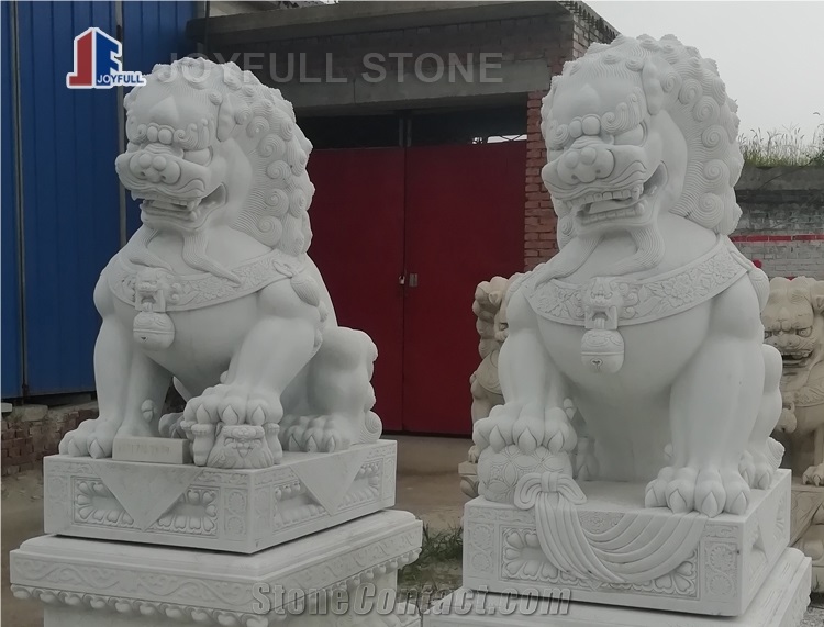 Stone Foo Dog Statues, Fu Dog Sculpture