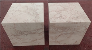 Rosa Cream Marble Cubes Side Table