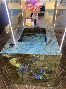 Blue Labradorite Wash Basins For Luxury Home Decoration
